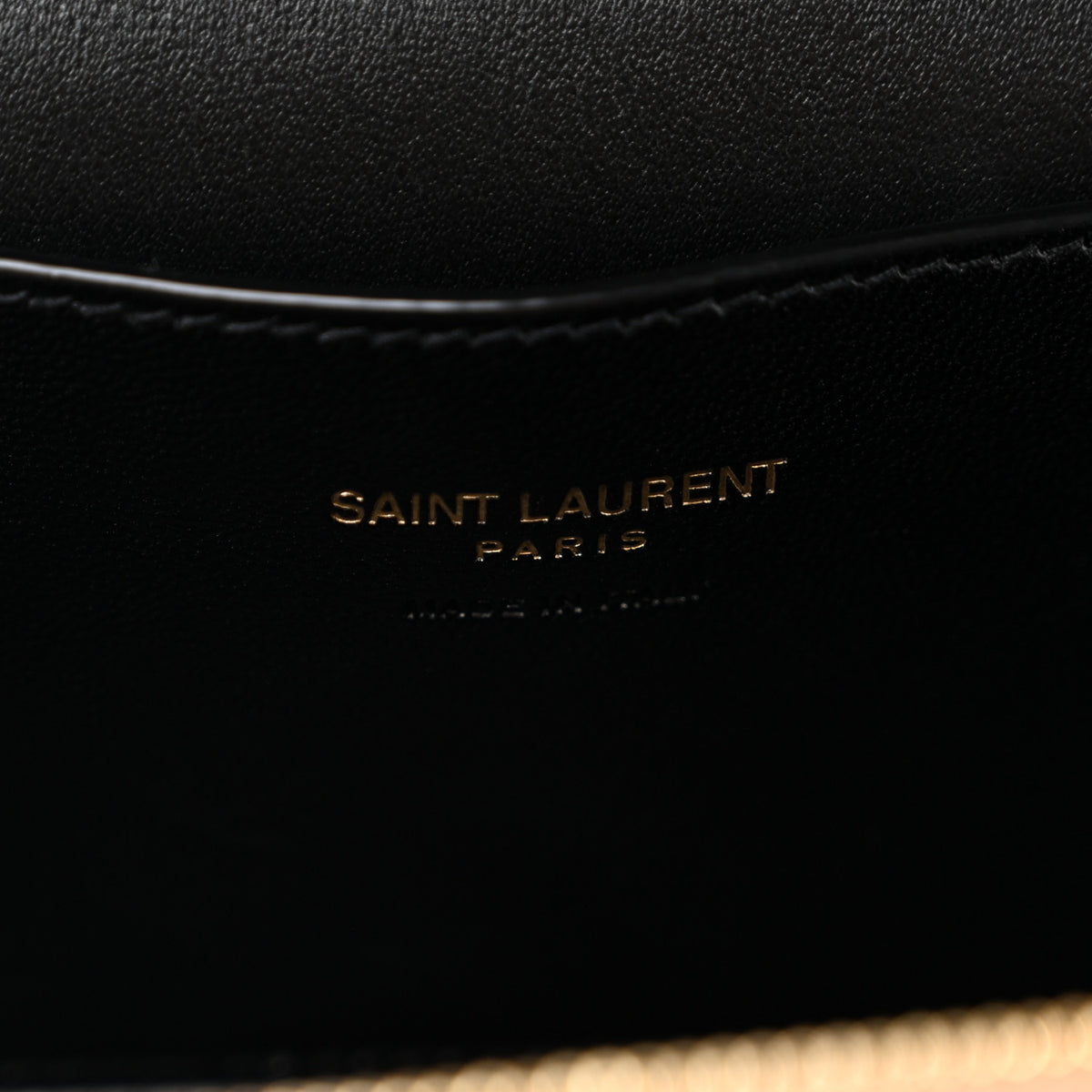 Saint Laurent Lambskin Quilted Mini Gaby Vanity Case Dark Toffee 6 of 9