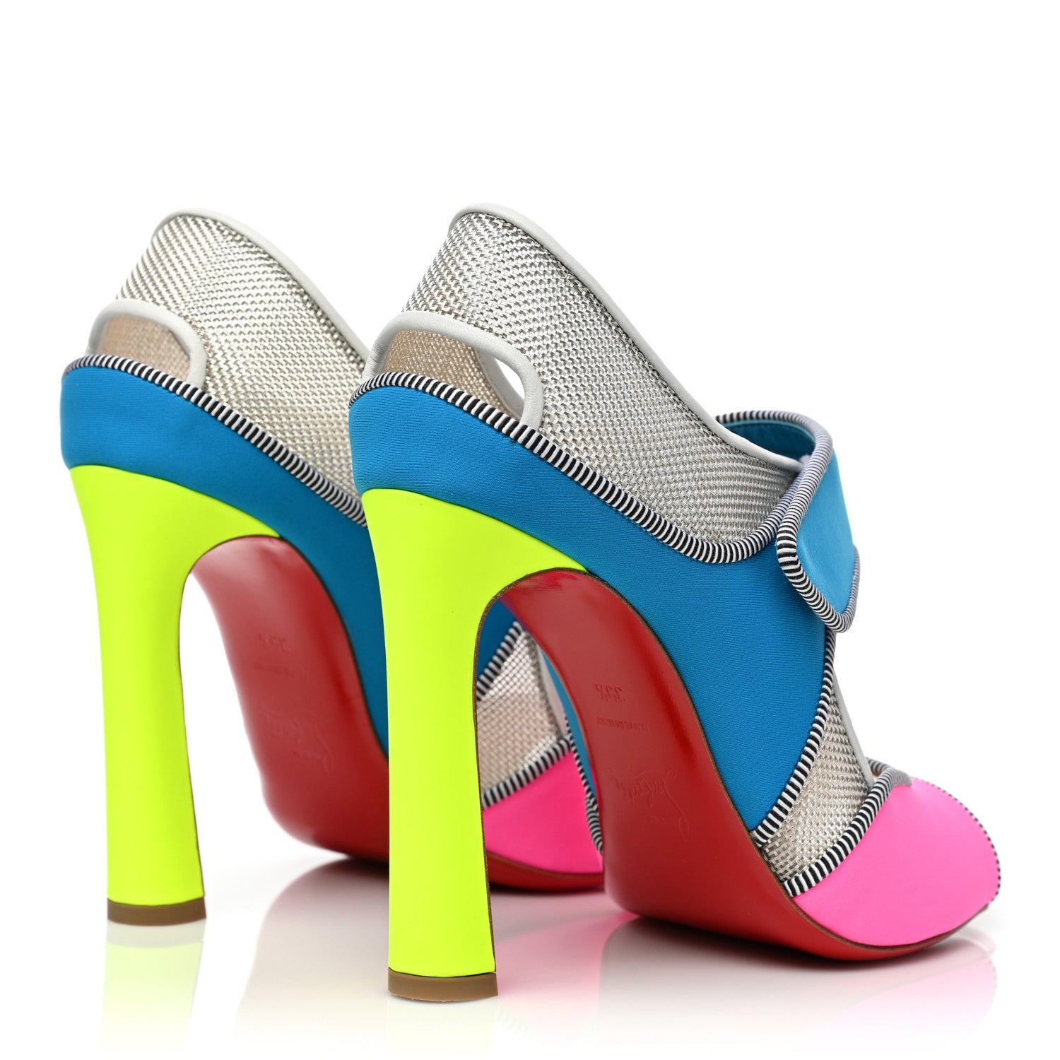 Christian Louboutin Neoprene Mesh Miamscratch 100 Sandals 39.5 Multicolor 4 of 8