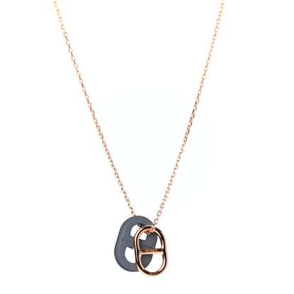 Hermes Swift O'Maillon Pendant Necklace Bleu Lin 1 of 4