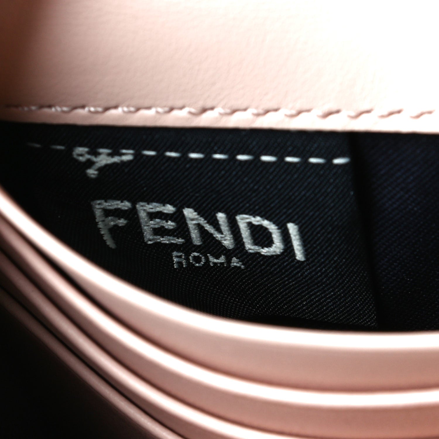 Fendi Vitello Cruise F is Fendi Bi-Color FF 1974 Embossed Continental Envelope Wallet On Chain Maya Black Light Rose 5 of 11