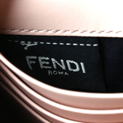 Fendi Vitello Cruise F is Fendi Bi-Color FF 1974 Embossed Continental Envelope Wallet On Chain Maya Black Light Rose 5 of 11