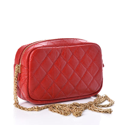 Chanel Aged Calfskin Quilted Mini Reissue Camera Case Red 3 of 10