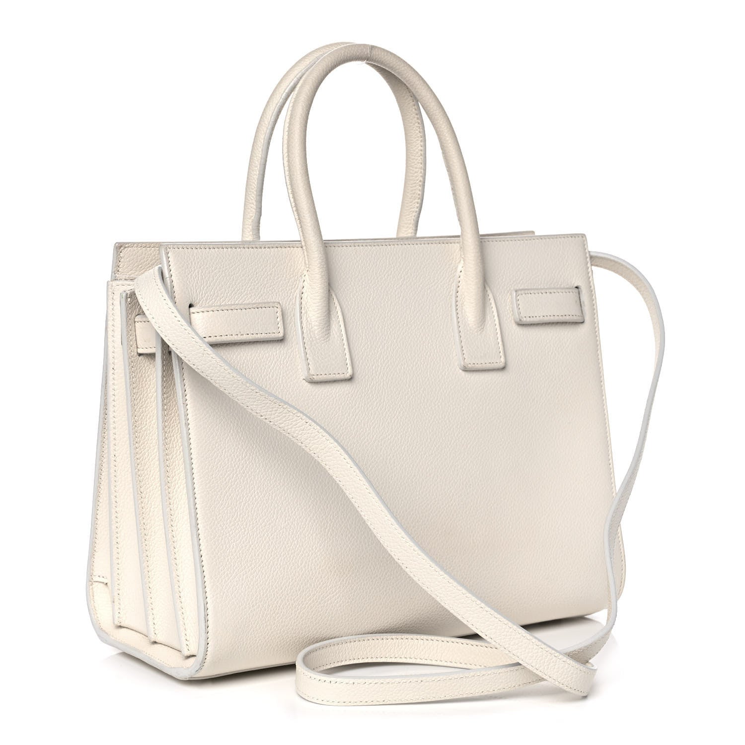 Saint Laurent Grained Calfskin Baby Sac De Jour Crema Soft 3 of 11