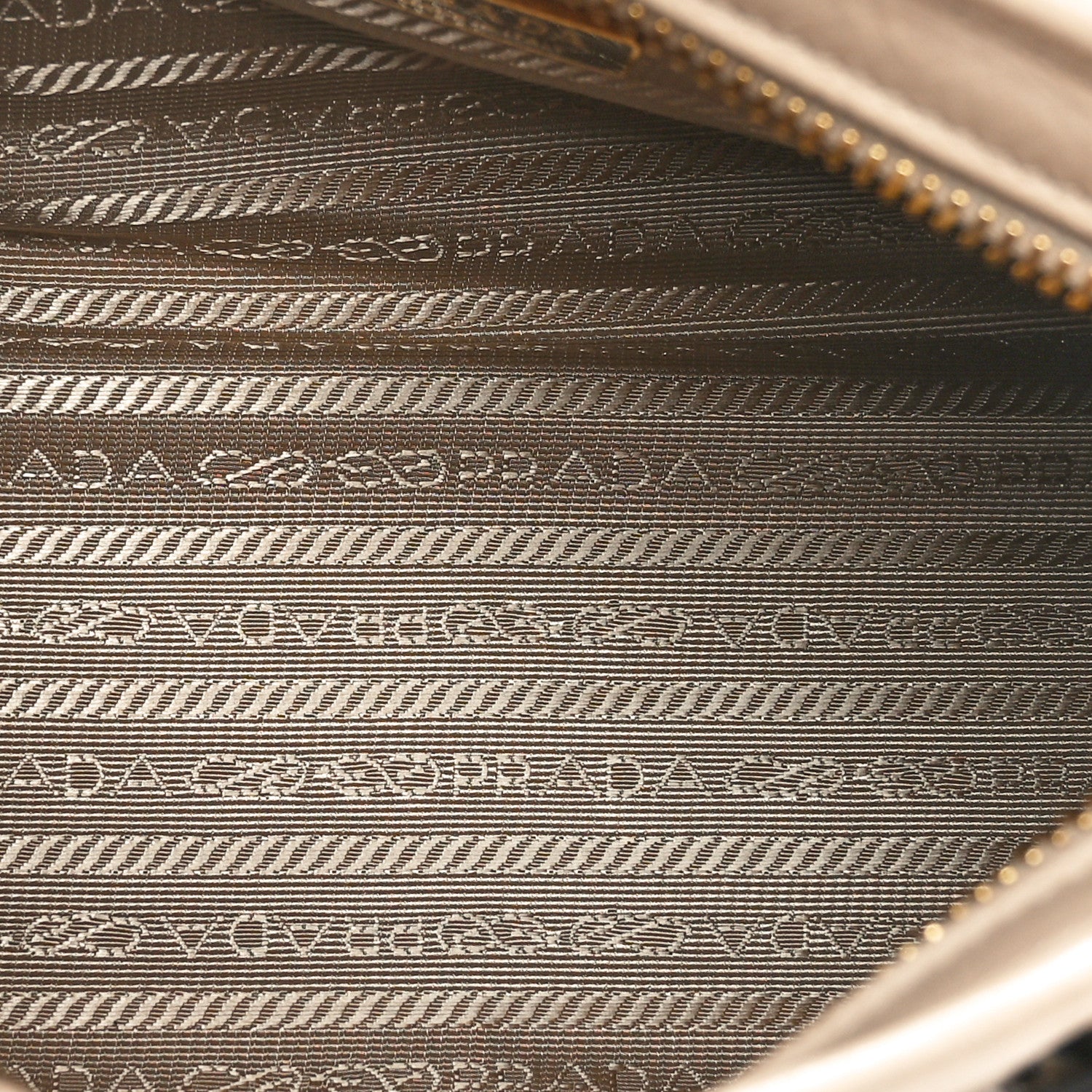 Prada Glossy Calfskin Triangle Small Bonnie Shoulder Bag Travertine 5 of 9