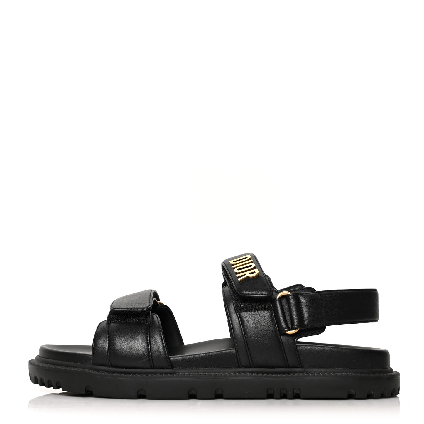 Lambskin Dioract 10mm Sandals 39.5 Black