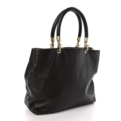 Chanel Caviar CC Stitched Tote Dark Brown 2 of 12