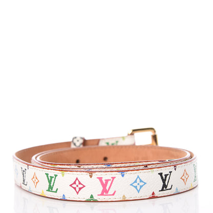 Louis Vuitton Monogram Multicolor Belt 90 36 White 3 of 9