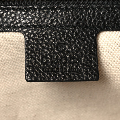 Gucci Grained Calfskin Logo Duffle Bag Black 5 of 11