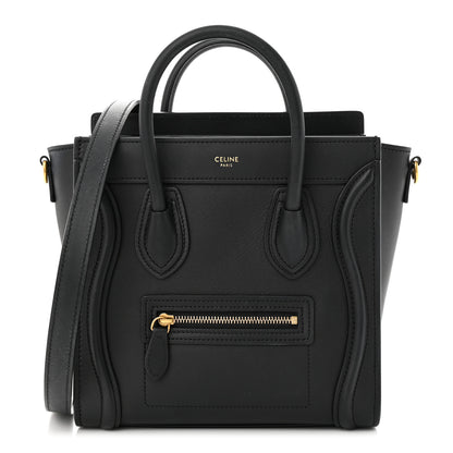 Celine Smooth Calfskin Nano Luggage Black 1 of 12