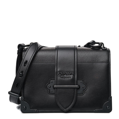 Prada City Calfskin Saffiano Cahier Bag Black 1 of 4