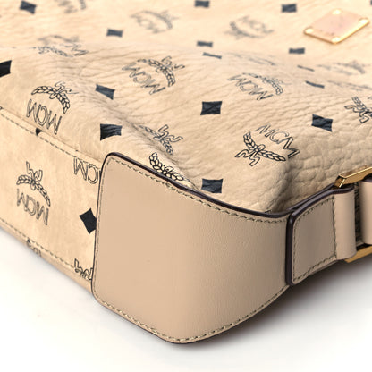 MCM Visetos Crossbody Messenger Beige 9 of 9