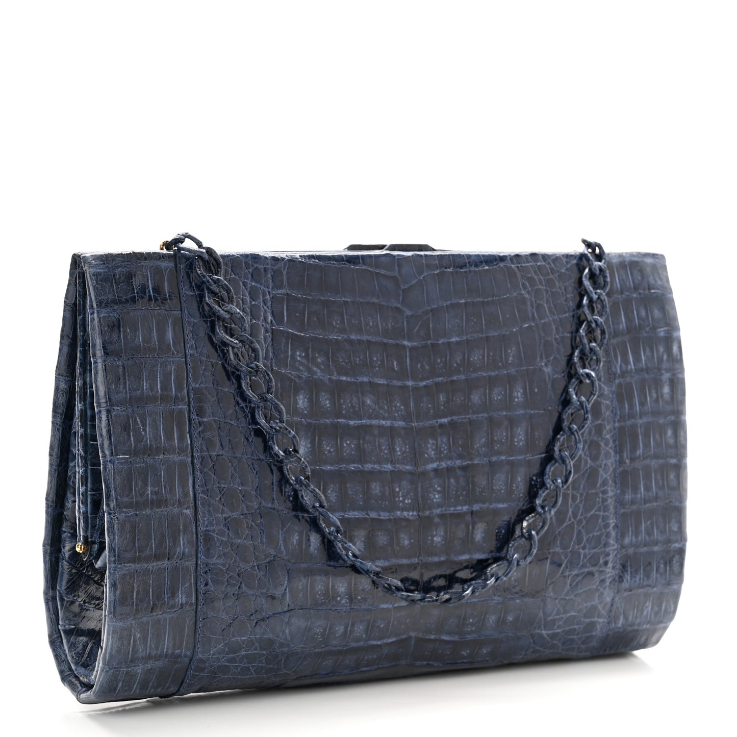 Crocodile Clutch Blue
