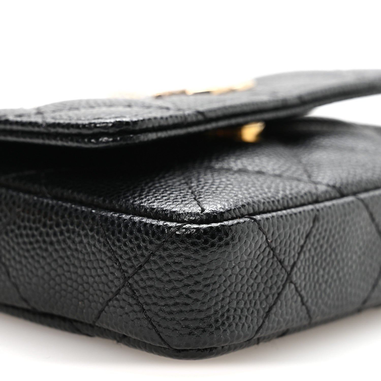 Chanel Caviar Quilted Belt Bag With Charms On Chain Black 10 of 12