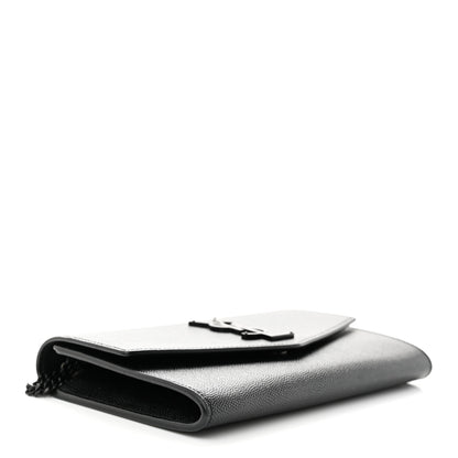 Saint Laurent Grain de Poudre Uptown Chain Wallet Black 5 of 12