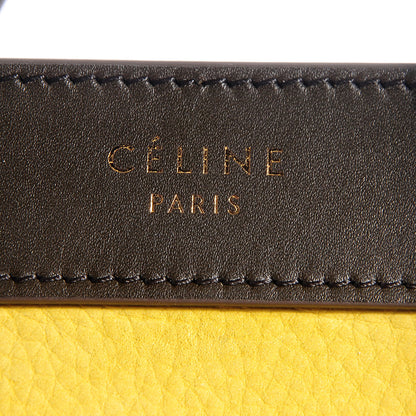 Celine Nubuck and Smooth Calfskin Nano Tri-Color Luggage Chartreuse 9 of 9