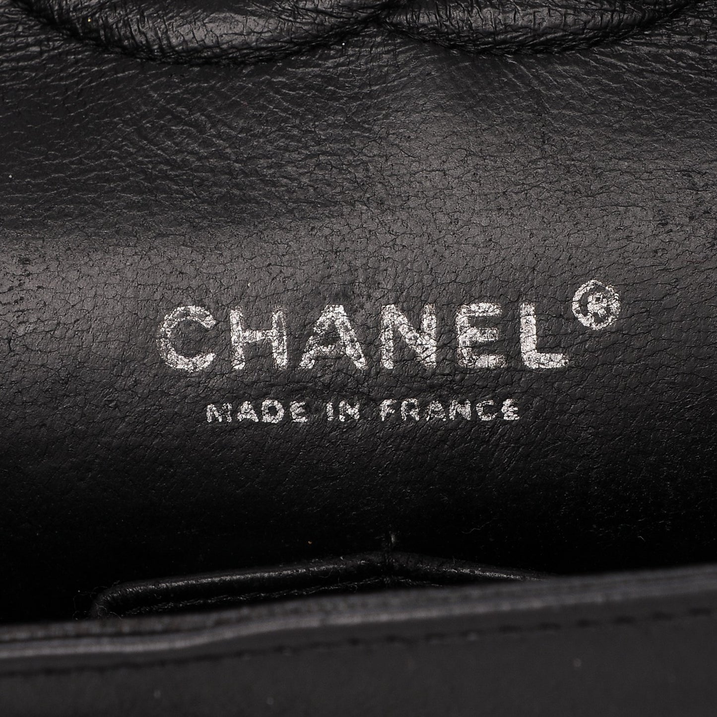 Patent Quilted Medium Double Flap Black