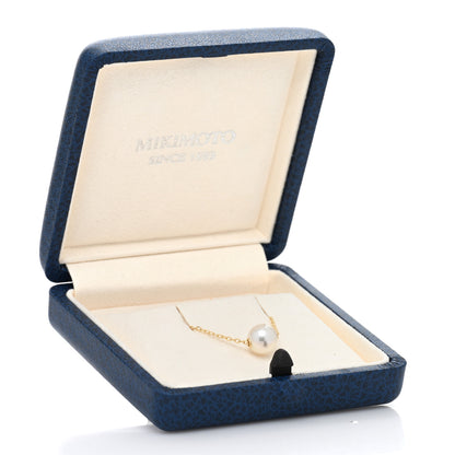Mikimoto 18K Yellow Gold Akoya Pearl 8mm Pendant Necklace 3 of 5