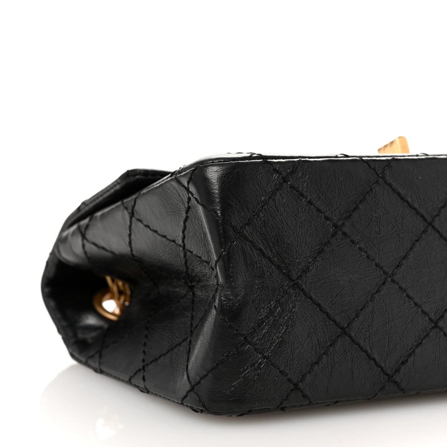 Chanel Aged Calfskin Quilted 2.55 Reissue Mini Flap Black 9 of 10