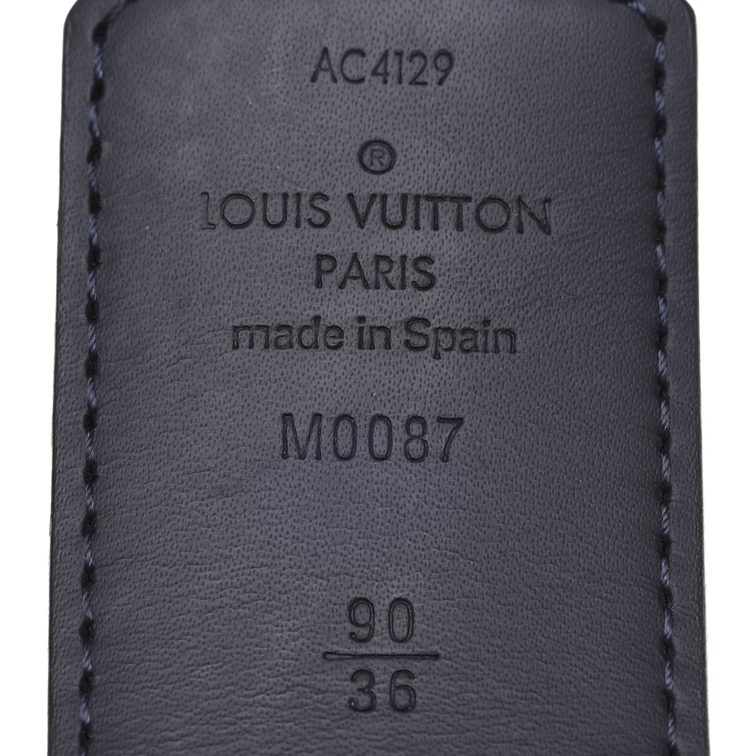 Louis Vuitton Damier Cobalt Calfskin 40mm LV Initiales Reversible Belt 90 36 Black 4 of 6