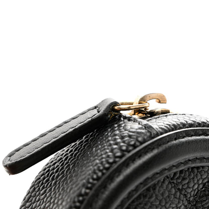 Chanel Caviar Quilted Filigree Zip Around Classic Coin Purse Black 8 of 9