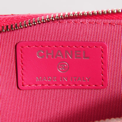 Chanel Patent Calfskin Quilted Zip Around Phone Holder Pink 7 of 8