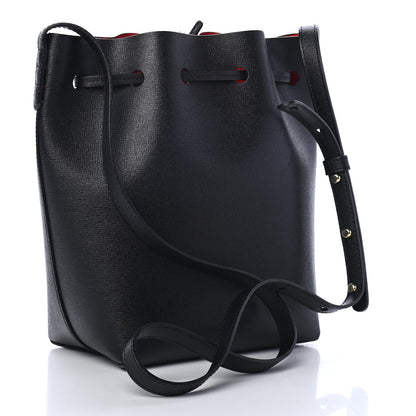 Mansur Gavriel Saffiano Mini Bucket Bag Black Flamma 2 of 4