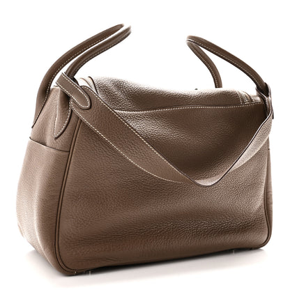 Hermes Taurillon Clemence Lindy 30 Etoupe 3 of 10