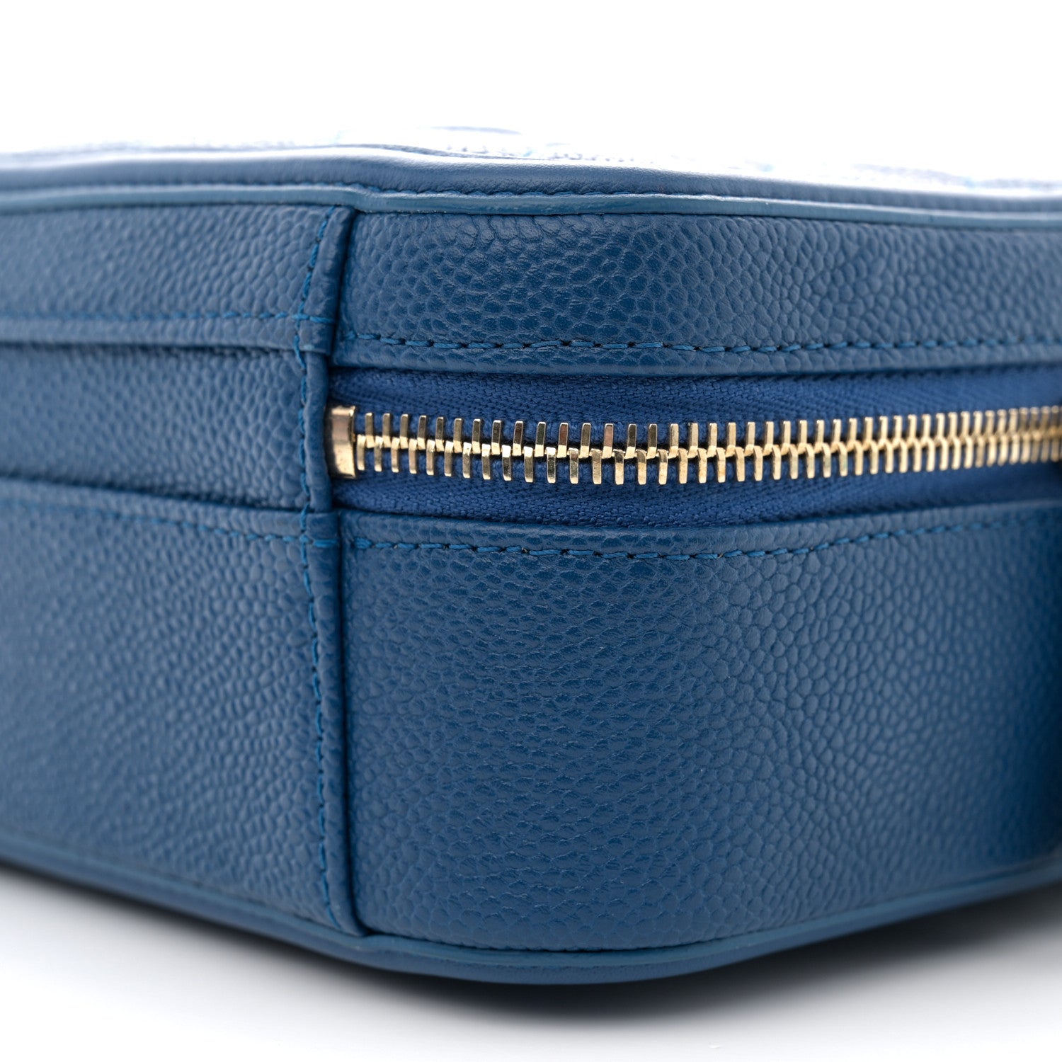 Chanel Caviar Quilted Medium CC Filigree Vanity Case Dark Blue 11 of 11
