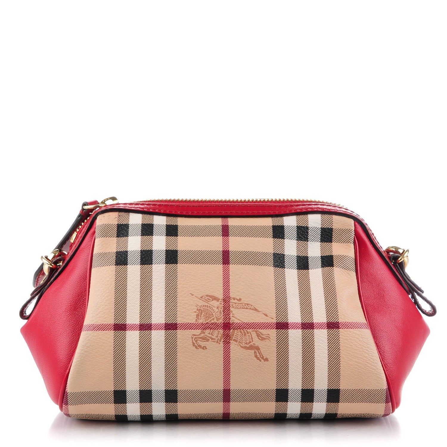 Burberry Haymarket Check Mini Blaze Crossbody Bag Red 1 of 8