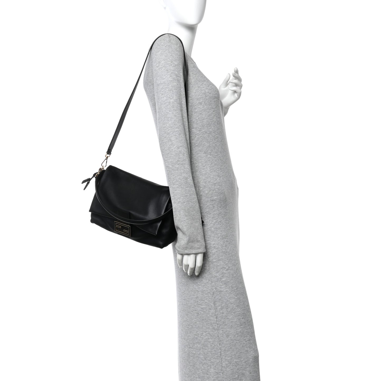 Nappa Medium Mamma Baguette Black