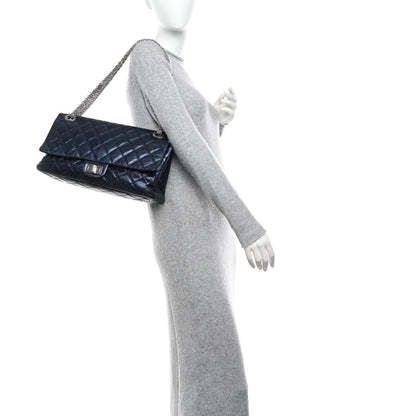 Chanel Metallic Aged Calfskin Quilted 2.55 Reissue 228 Flap Blue 2 of 13