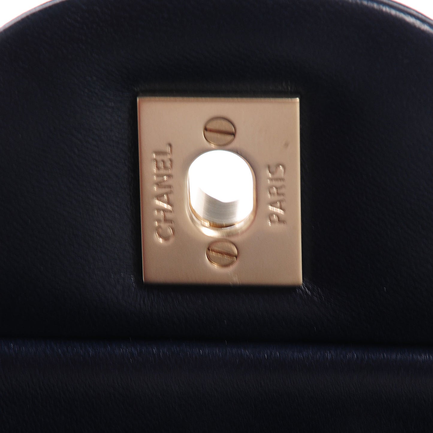 Lambskin Jumbo Double Flap Navy Blue