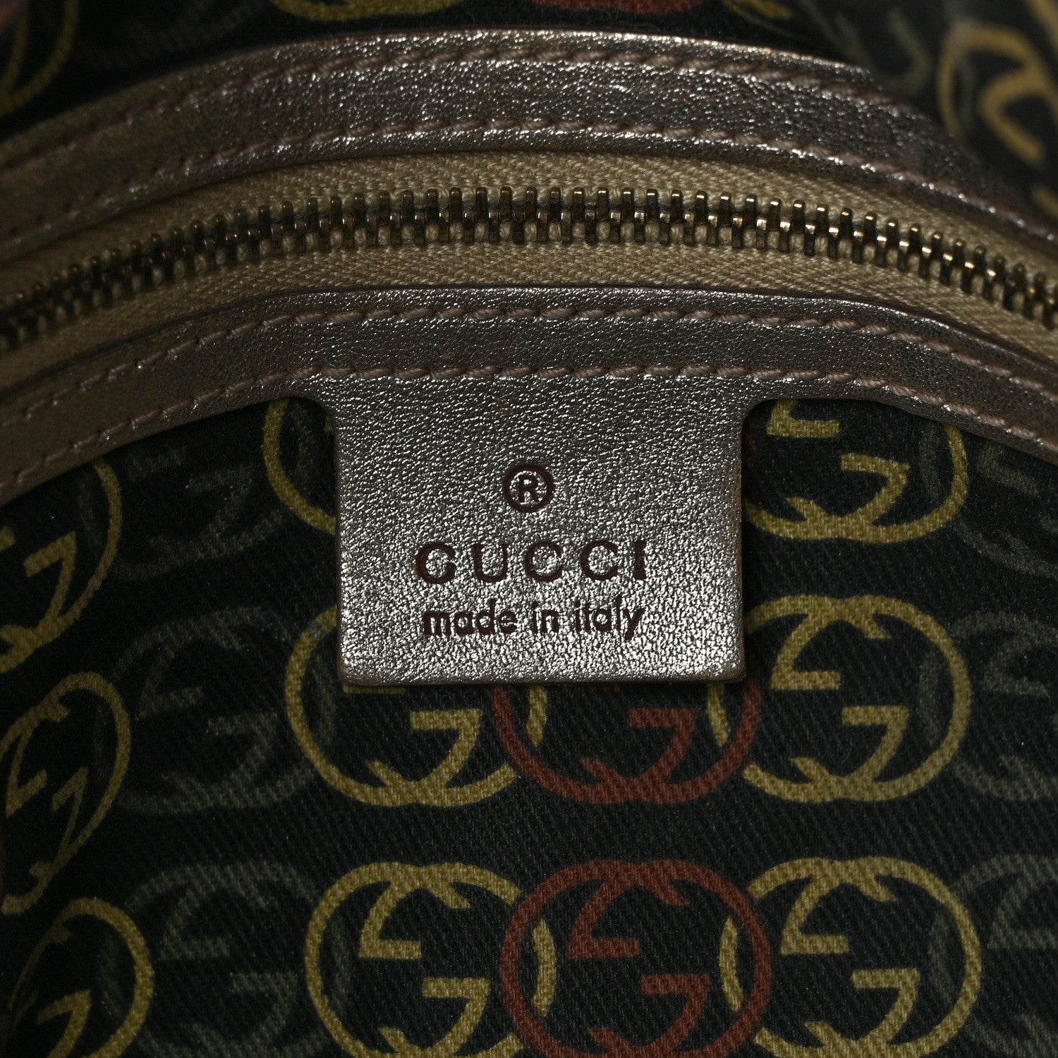 Gucci Metallic Calfskin Medium Britt Boston Gold 5 of 10