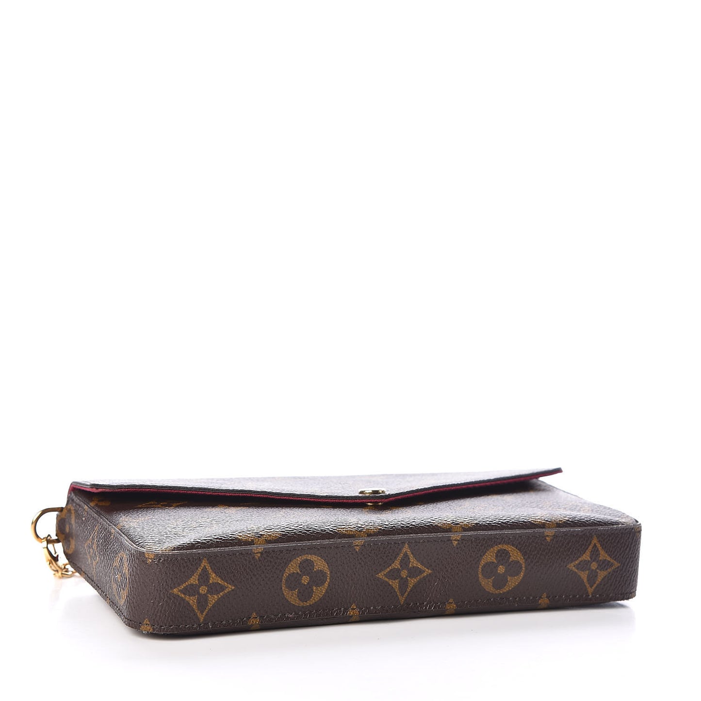 Monogram Pochette Felicie Chain Wallet Fuchsia
