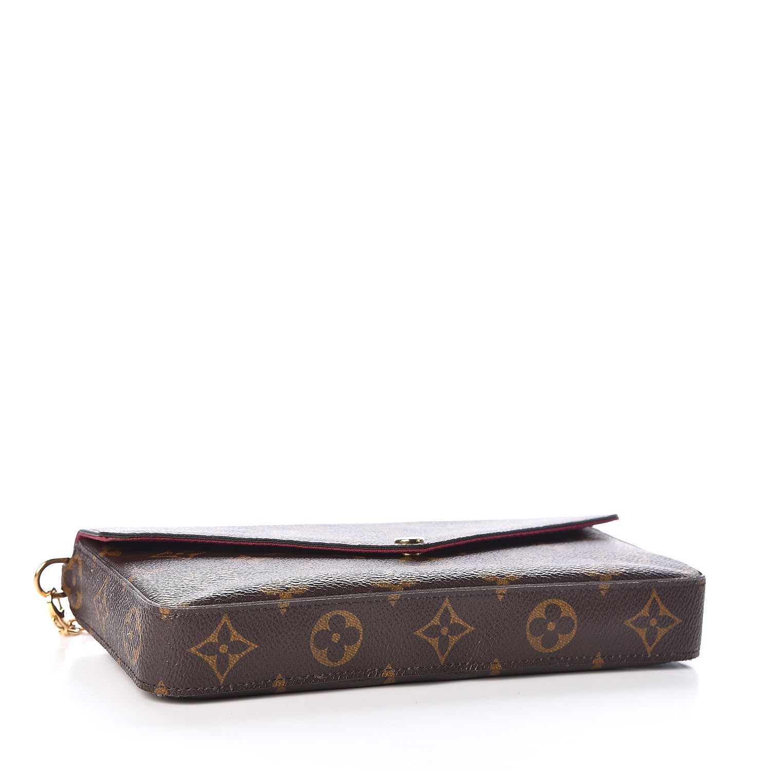 Louis Vuitton Monogram Pochette Felicie Chain Wallet Fuchsia 4 of 11