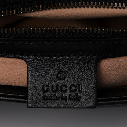 Gucci Calfskin Matelasse Small GG Marmont Shoulder Bag Black 6 of 11