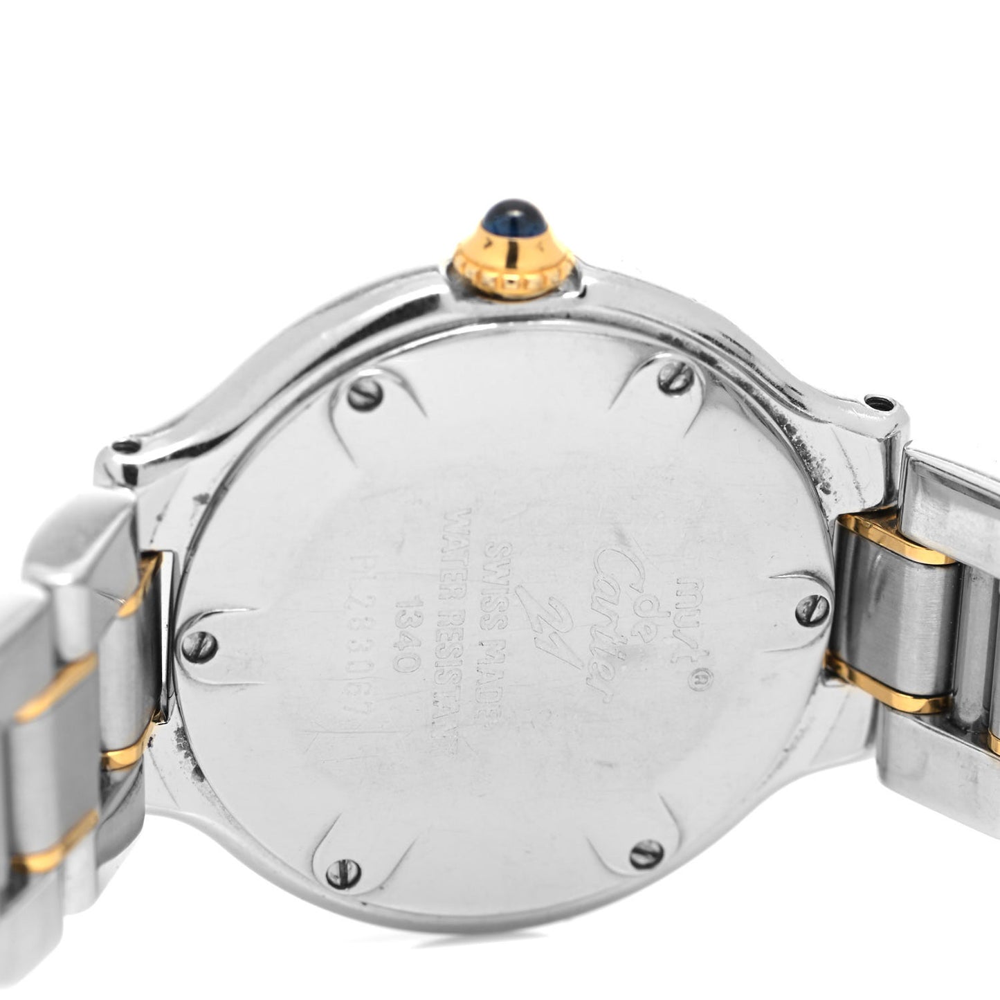Stainless Steel 18K Yellow Gold 28mm Must De 21 Quartz Watch