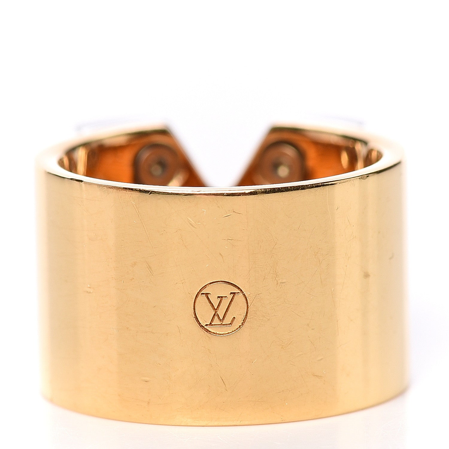 Louis Vuitton Brass Essential V Ring M Gold Silver 2 of 5