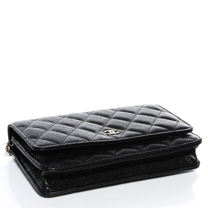 Chanel Caviar Quilted Wallet On Chain WOC Black 4 of 9
