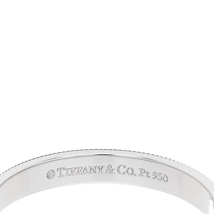 Tiffany Platinum 3mm Classic Milgrain Wedding Band Ring 58 8.5 4 of 5