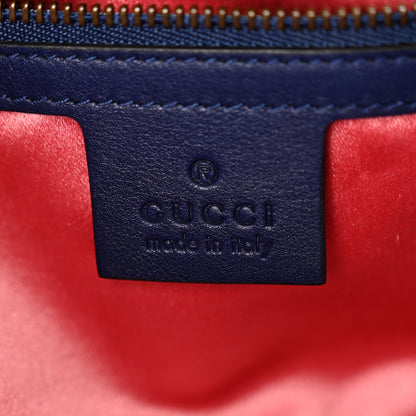 Gucci Velvet Matelasse Small GG Marmont Shoulder Bag Cobalt Blue 6 of 11