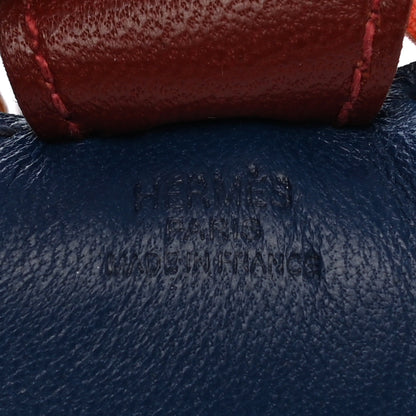 Hermes Milo Lambskin Grigri Rodeo Horse Bag Charm PM Bleu de Malte Rouge H Peony 3 of 4