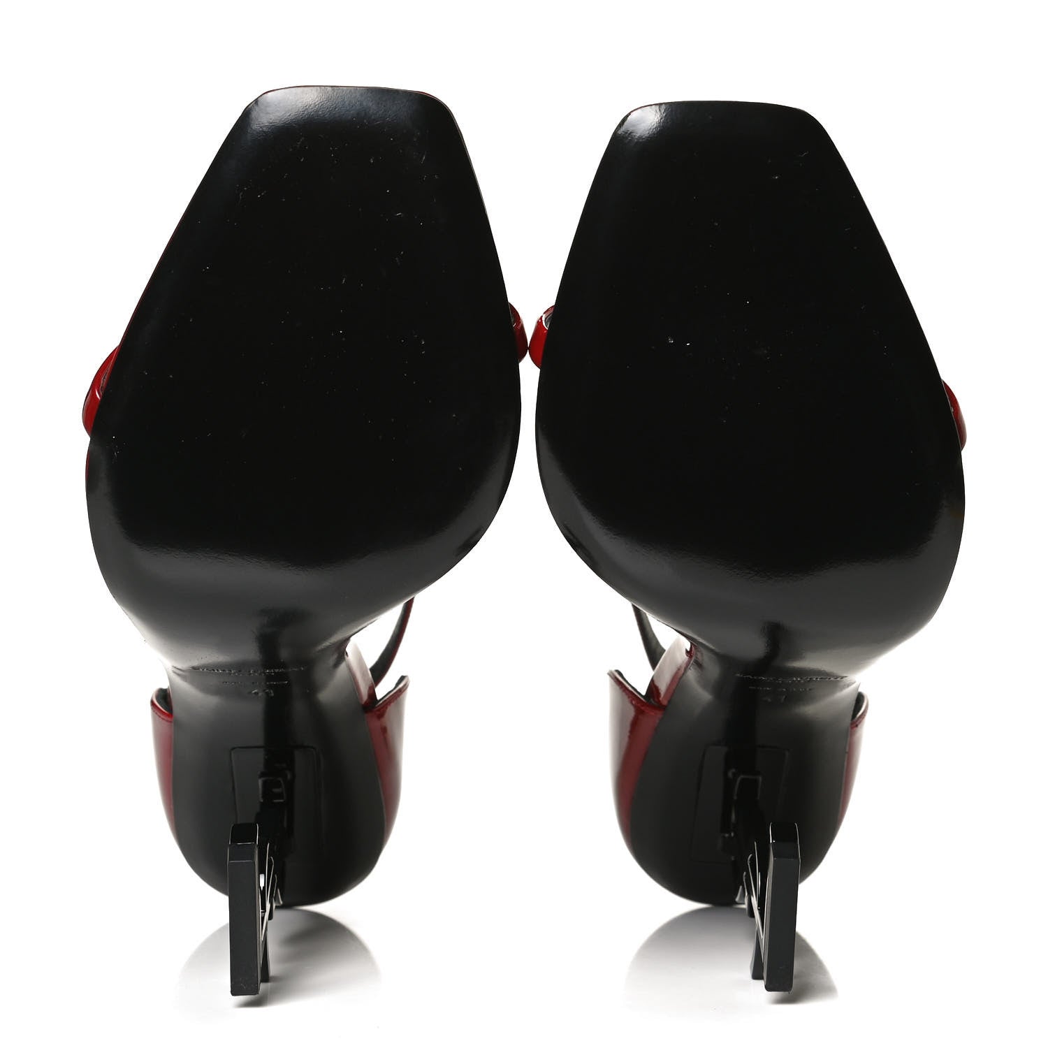 Saint Laurent Patent Opyum 110 Sandals 41 Hot Red 7 of 11