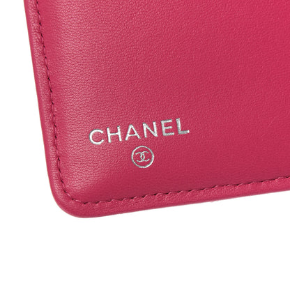 Chanel Lambskin Quilted Yen Wallet Fuchsia 5 of 8
