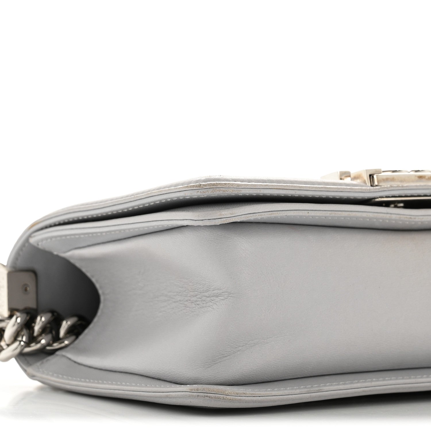 Chanel Lambskin Quilted Small Boy Flap Grey 8 of 12