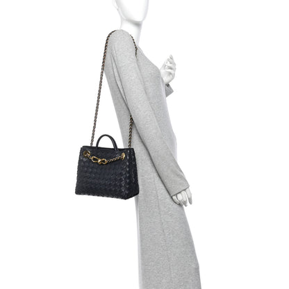 Bottega Veneta Nappa Intrecciato Small Andiamo With Chain Shoulder Bag Nocturnal 2 of 11
