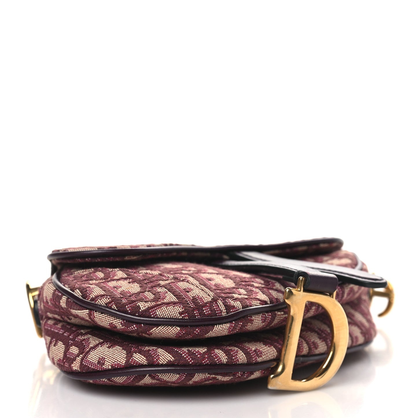 Oblique Mini Saddle Bag Burgundy