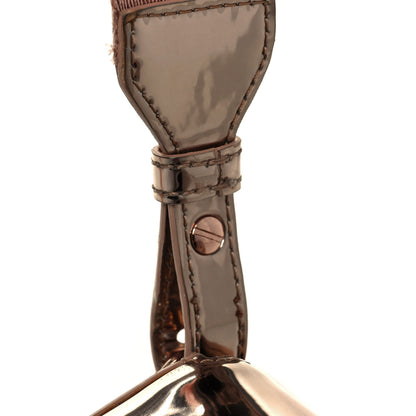 Off-White Patent Mirror Binder Clip Bag Rose Gold 15 of 17