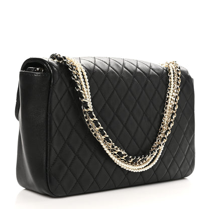 Chanel Lambskin Quilted Medium Westminster Pearl Black 3 of 10