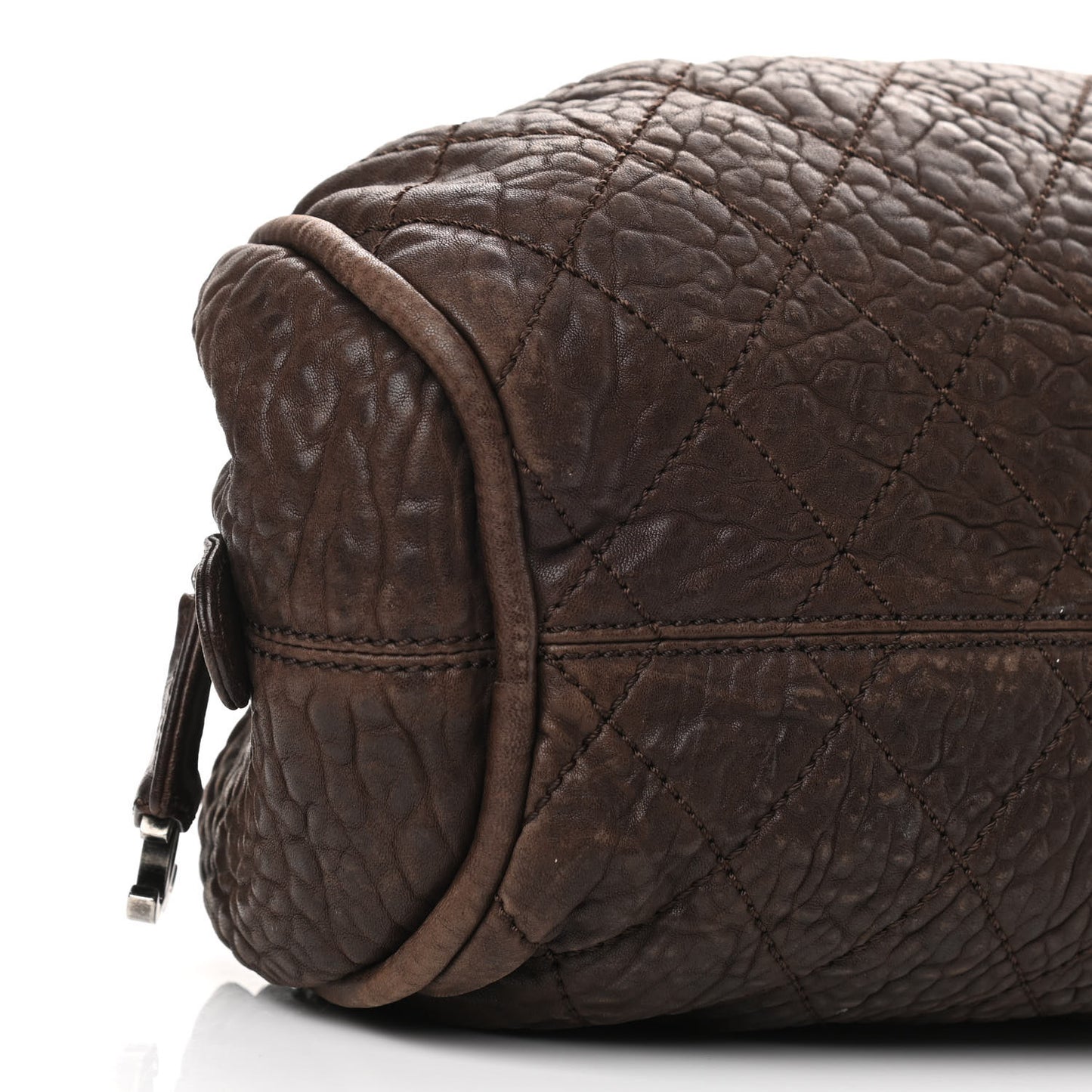 Distressed Lambskin Le Marais Bowler Brown